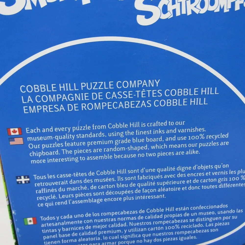The Smurfs Spring Cleaning Cobble Hill Jigsaw Puzzle 500 Pieces Les Schtroumpfs